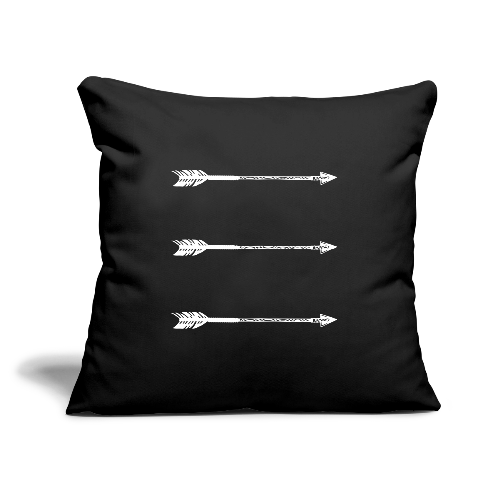 Black Minimalist Arrow Pillow – Modern Decorative Throw Pillow for Home Décor - black