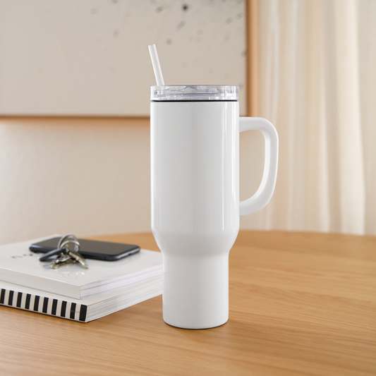 40 oz Insulated Travel Tumbler - Perfect for Minimalist Home Decor & On-the-Go Lifestyle - white