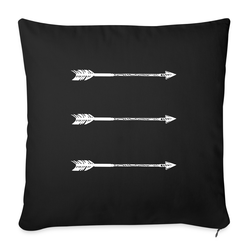 Black Minimalist Arrow Pillow – Modern Decorative Throw Pillow for Home Décor - black