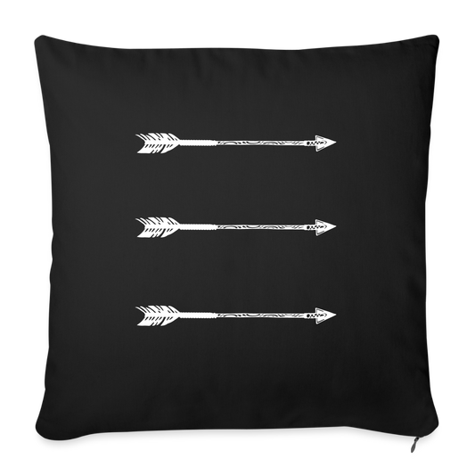 Black Minimalist Arrow Pillow – Modern Decorative Throw Pillow for Home Décor - black