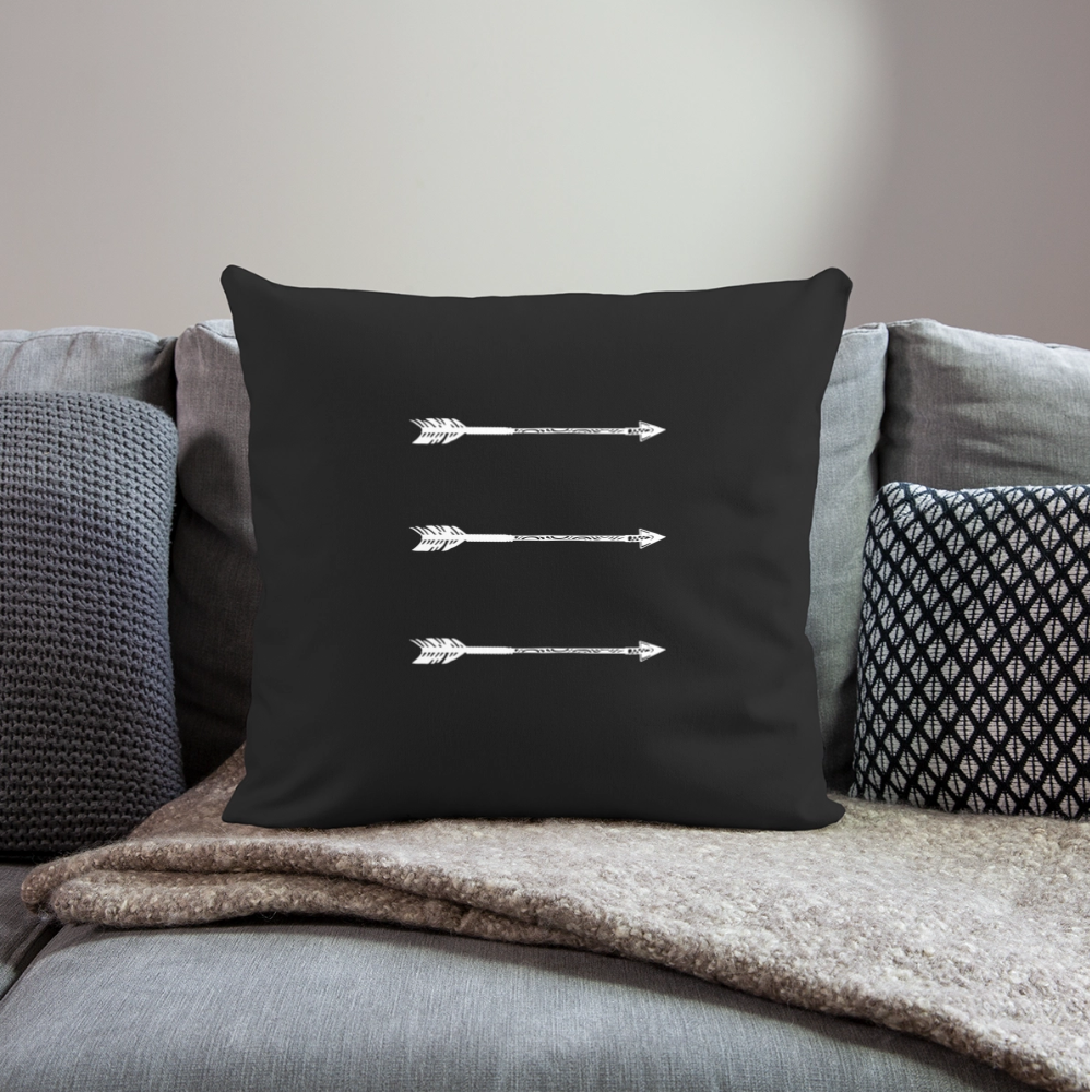 Black Minimalist Arrow Pillow – Modern Decorative Throw Pillow for Home Décor - black